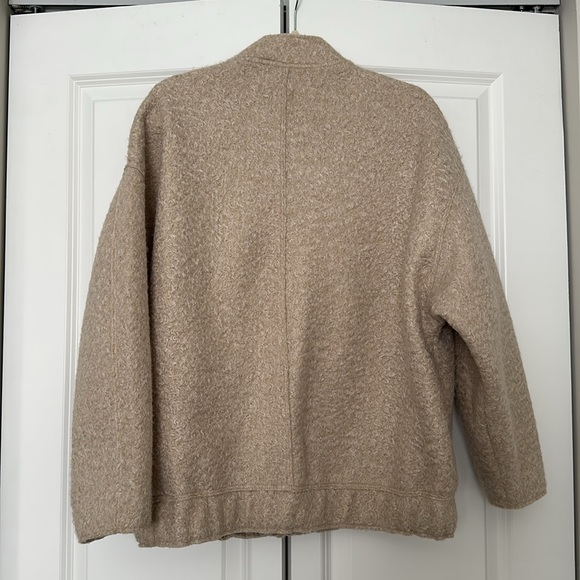 Zara Oversized Boucle Bomber Jacket - Picture 2 of 5